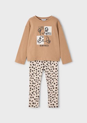 15-04719-024 Mayoral Σετ μπλούζα κολάν κορίτσι καμηλό