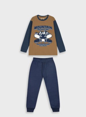 33-125001-9 Energiers Πιτζάμα αγόρι καφέ μπλε ναυτικό