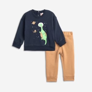 226-817100-2 Funky Σετ φόρμα φούτερ μηνών αγόρι μπλε towny brown