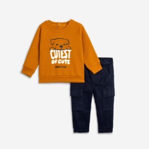 225-822101-1 Funky Σετ μπλούζα παντελόνι cargo μηνών αγόρι nugget μπλε