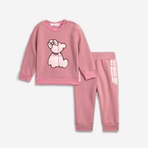 226-917117-1 Funky Σετ φόρμα φούτερ μηνών κορίτσι σκούρο ροζ