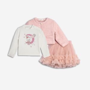 226-995113-1 Funky Σετ μπλούζα φούστα ζακέτα μηνών κορίτσι τύπος