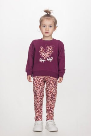 2561120 Joyce Σετ μπλούζα κολάν φούτερ κορίτσι ματζέντα