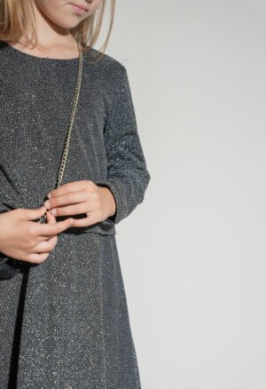 255059 Ebita Φόρεμα με τσαντάκι κορίτσι μαύρο