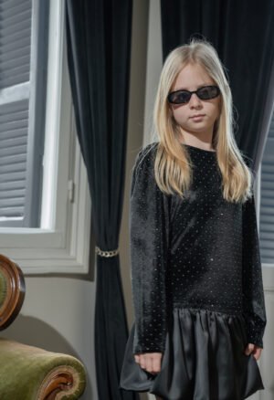 255071 Ebita Φόρεμα με τσαντάκι κορίτσι μαύρο