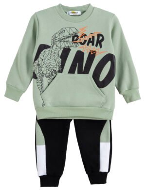 72525537 Frenzy Σετ φόρμα φούτερ αγόρι φιστικί μαύρο