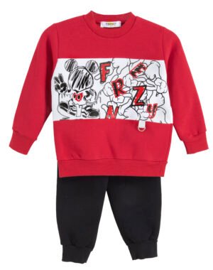 72525539 Frenzy Σετ φόρμα φούτερ αγόρι κόκκινο μαύρο