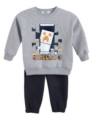 72525544 Frenzy Σετ φόρμα φούτερ αγόρι γκρι μελανζέ μαύρο