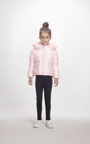 2593200 Joyce Μπουφάν κορίτσι ροζ μεταλιζέ