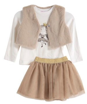 12525360 Babylon Σετ μπλούζα φούστα γιλέκο κορίτσι τύπος