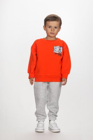 2562125 Joyce Σετ φόρμα φούτερ αγόρι κερμιδί γκρι μελανζέ