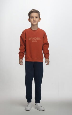 2564126 Joyce Σετ φόρμα φούτερ αγόρι κεραμιδί