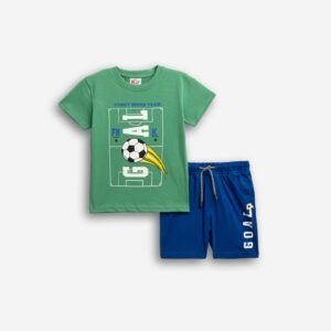 126-301110-1 Funky Σετ μπλούζα βερμούδα αγόρι leprechaun ρουά