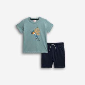 126-301138-1 Funky Σετ μπλούζα βερμούδα αγόρι storm blue μπλε