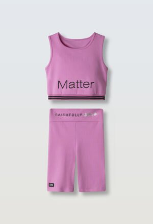 254007 Ebita Σετ τοπ bike-sorts ριπ κορίτσι ματζέντα