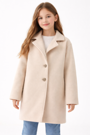 GNS139 Genius Παλτό κορίτσι εκρού