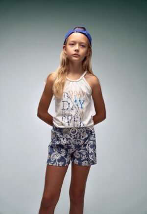 266071 Ebita Σετ μπλούζα σορτς κορίτσι λευκό