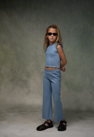 266079 Ebita Σετ μπλούζα παντελόνα κορίτσι σιέλ