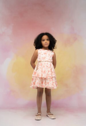 266209 Ebita Φόρεμα με τσαντάκι κορίτσι λευκό allover