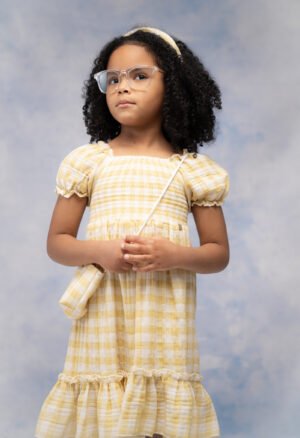 266211 Ebita Φόρεμα με τσαντάκι κορίτσι λευκό allover