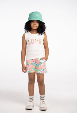 266263 Ebita Σετ μπλούζα κολάν κορίτσι λευκό