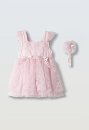 266503 Ebita Φόρεμα με κορδέλα μηνών κορίτσι ροζ