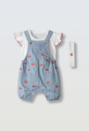 266524 Ebita Ολόσωμο σορτς κορδέλα μηνών κορίτσι σιελ