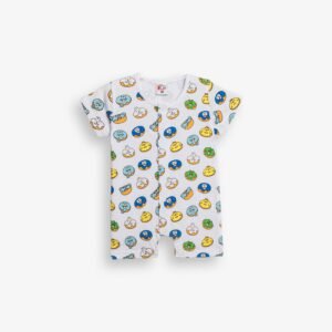 126-050111-1 Funky Φορμάκι ολόσωμο μηνών αγόρι λευκό allover