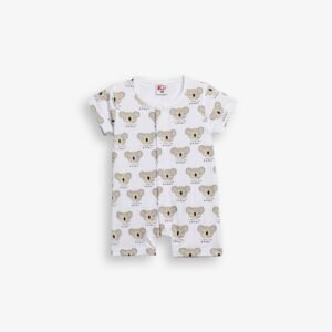 126-050115-1 Funky Φορμάκι ολόσωμο μηνών αγόρι λευκό allover