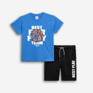 126-101105-2 Funky Σετ μπλούζα βερμούδα αγόρι ρουά μαύρο