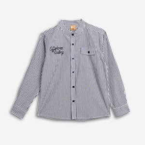 126-108104-1 Funky Πουκάμισο αγόρι λευκό μπλέ ριγέ