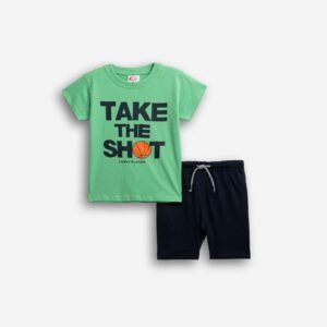 126-301109-2 Funky Σετ μπλούζα βερμούδα αγόρι parrot green μπλε