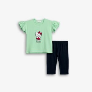 126-719106-2 Funky Σετ μπλούζα κολάν κορίτσι μέντα μπλέ