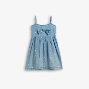 126-729101-1 Funky Φόρεμα κορίτσι τζίν μαλακό μπλε allover