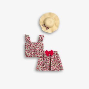 126-742101-1 Funky Σετ μπλούζα φούστα καπέλο κορίτσι τύπος