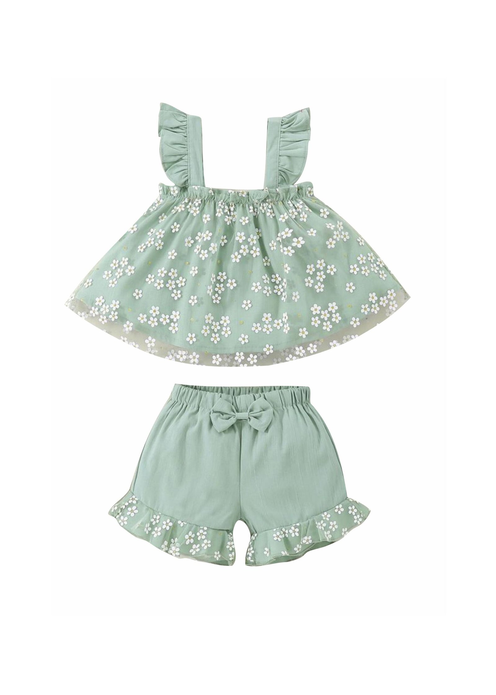 126-924108-1 Funky Σετ μπλούζα σορτς μηνών κορίτσι φυστικί allover