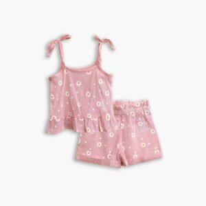 126-925102-1 Funky Σετ μπλούζα σορτς μηνών κορίτσι nude pink allover