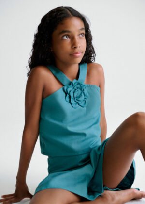 26-06208-053 Mayoral Σετ μπλούζα σορτς κορίτσι πετρόλ