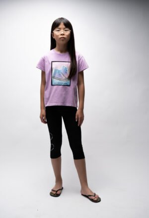 266002 Ebita Σετ μπλούζα κολάν κορίτσι λιλά μαύρο