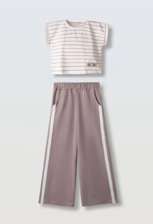 266020 Ebita Σετ μπλούζα παντελόνα κορίτσι εκρού σάπιο μήλο
