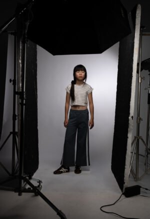 266020 Ebita Σετ μπλούζα παντελόνα κορίτσι εκρού πετρόλ