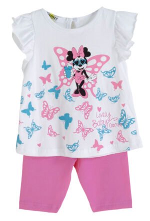 61615123 Frenzy Σετ μπλούζα σορτς μηνών κορίτσι λευκό γρανίτα