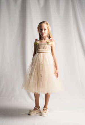 266232 Ebita Φόρεμα με στέκα κορίτσι μπεζ