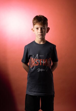 266702 Hashtag Σετ μπλούζα βερμούδα αγόρι ανθρακί μαύρο