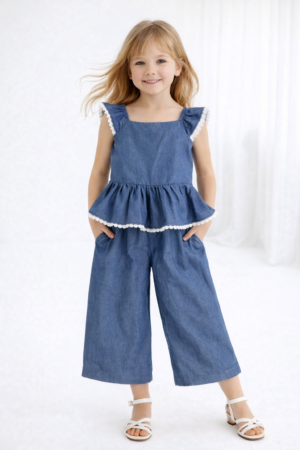 12615368 Babylon Σετ μπλούζα παντελόνα ζιπ κορίτσι μπλέ