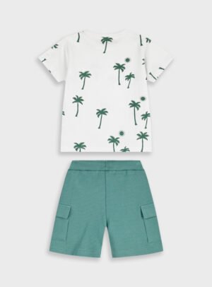 12-226144-0 Energiers Σετ μπλούζα βερμούδα πικέ αγόρι λευκό desert green