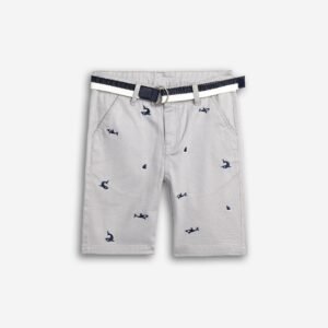 126-113103-1 Funky Βερμούδα με ζώνη αγόρι silver grey