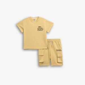 124-301306-1 Funky Σετ μπλούζα βερμούδα αγόρι sage