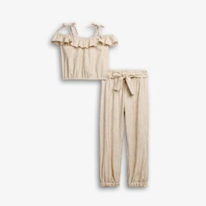 126-523100-1 Funky Σετ μπλούζα παντελόνα κορίτσι μπέζ