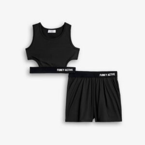 126-524138-1 Funky Σετ μπλούζα σορτς dry fit κορίτσι μαύρο